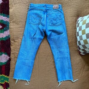 Levi’s wedgie fit cropped cutoff jeans